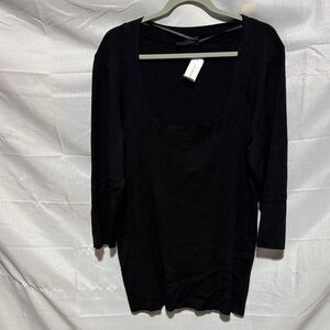Lane Bryant Square Neck Ribbed Top 22/24 NWT